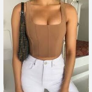 Tiger mist syre corset top